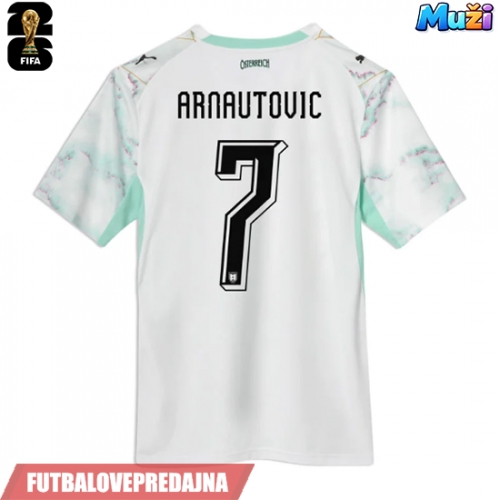 Lacne Muži Futbalové dres Rakúsko Marko Arnautovic #7 MS 2026 Krátky Rukáv - Preč